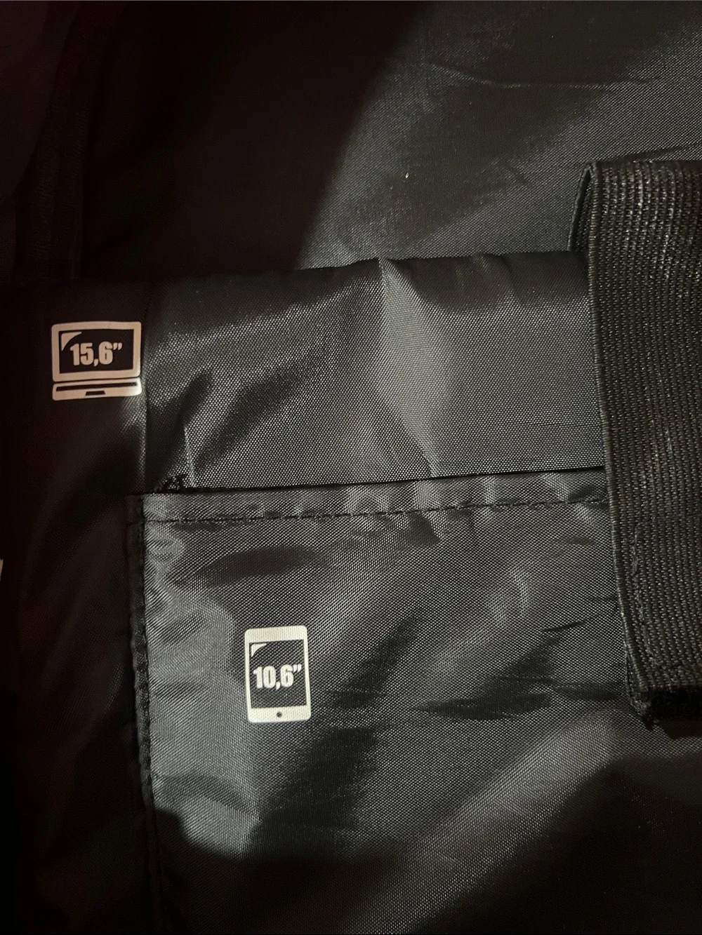 Classic Black Everyday Backpack with Leather Accent